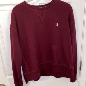 polo maroon crewneck sweatshirt